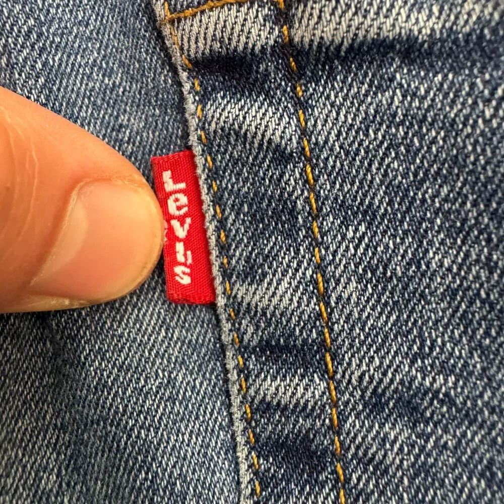 Levi's 506 Straight Leg Denim Jeans Mens 36x30 Blue Medium Wash Cotton Casual